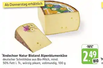 Edeka Andechser Natur Bioland Alpenblumenkäse Angebot