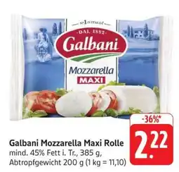 Edeka Galbani Mozzarella Maxi Rolle Angebot