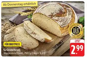 Edeka Gründerbrot Angebot