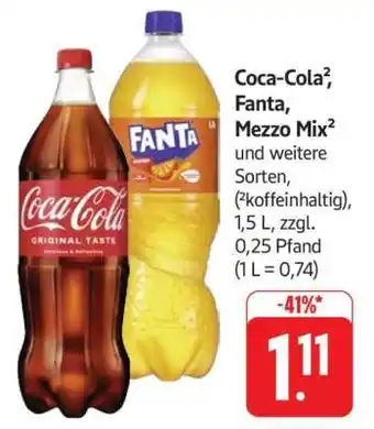 Edeka CocaCola/ Fanta/Mezzo Mix Angebot
