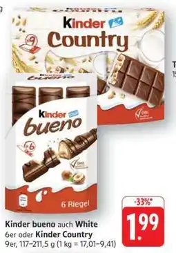 Edeka Kinder bueno auch White oder Kinder Country Angebot