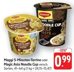 Edeka Maggi 5-Minuten-Terrine oder Magic Asia Noodle Cup Angebot
