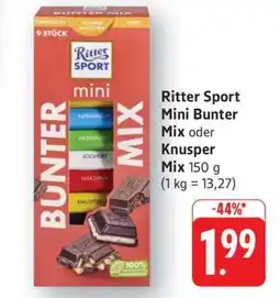 Edeka Ritter Sport Mini Bunter Mix oder Knusper Mix Angebot