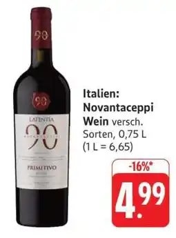 Edeka Italien: Novantaceppi Wein Angebot