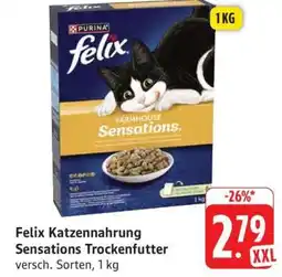 Edeka Felix Katzennahrung Sensations Trockenfutter Angebot