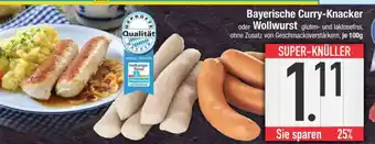 Edeka Bayerische Curry-Knacker oder Wollwurst Angebot