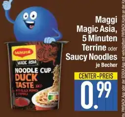 Edeka Maggi Magic Asia, 5 Minuten Terrine oder Saucy Noodles Angebot