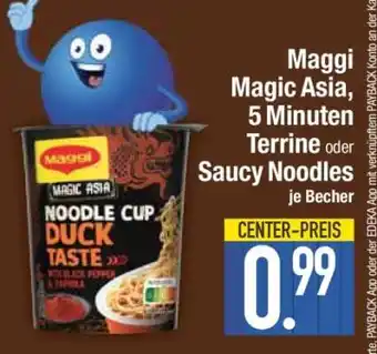 Edeka Maggi Magic Asia, 5 Minuten Terrine oder Saucy Noodles Angebot