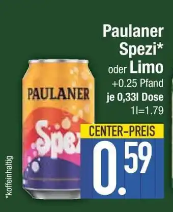 Edeka Paulaner Spezi oder Limo Angebot