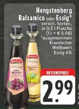 Edeka Hengstenberg Balsamico oder Essig Angebot