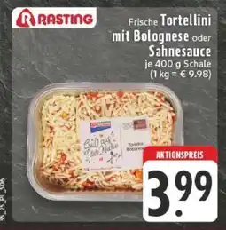Edeka Frische Tortellini mit Bolognese oder Sahnesauce Angebot