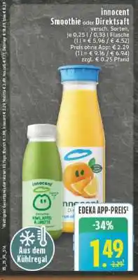 Edeka innocent Smoothie oder Direktsaft Angebot