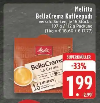 Edeka Melitta BellaCrema Kaffeepads Angebot