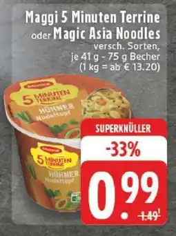 Edeka Maggi 5 Minuten Terrine oder Magic Asia Noodles Angebot
