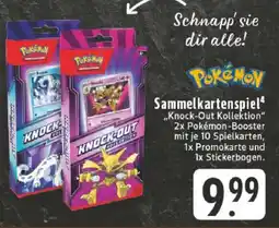 Edeka POKÉMON Sammelkartenspiel Knock-Out Kollektion Angebot