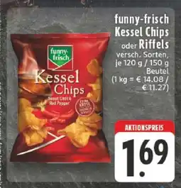 Edeka funny-frisch Kessel Chips oder Riffels Angebot