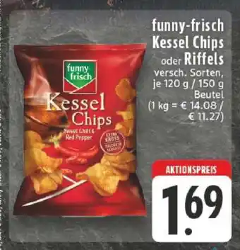 Edeka funny-frisch Kessel Chips oder Riffels Angebot