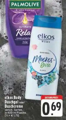 Edeka elkos Body Duschgel oder Duschcreme Angebot