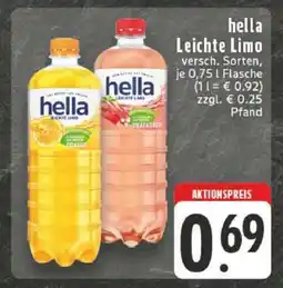 Edeka hella Leichte Limo Angebot