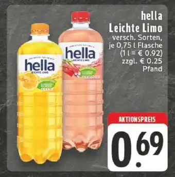 Edeka hella Leichte Limo Angebot