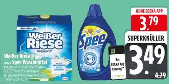Edeka Weißer Riese oder Spee Waschmittel Angebot