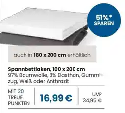 Edeka Spannbettlaken, 100 x 200 cm Angebot