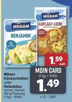 Famila Nord Ost Milram Käsescheiben oder Reibekäse Angebot