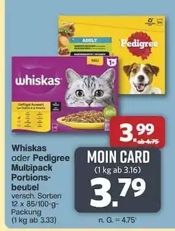 Famila Nord Ost Whiskas oder Pedigree Multipack Portionsbeutel Angebot