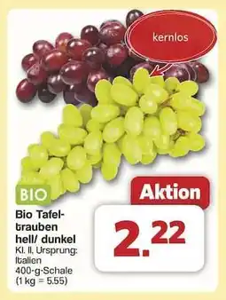 Famila Nord Ost Bio Tafeltrauben hell/dunkel Angebot