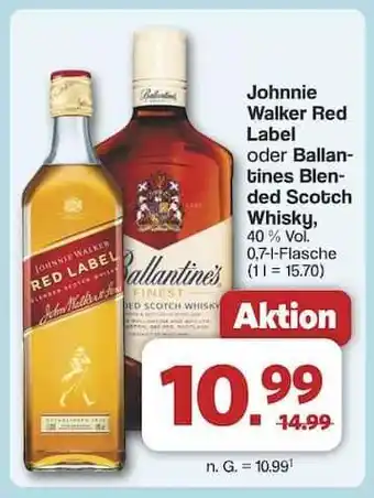 Famila Nord Ost Johnnie Walker Red Label oder Ballantines Blended Scotch Whisky Angebot