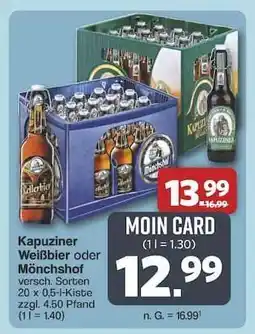 Famila Nord Ost Kapuziner Weißbier oder Mönchshof Angebot