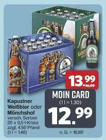 Famila Nord Ost Kapuziner Weißbier oder Mönchshof Angebot