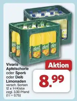 Famila Nord Ost Vivaris Apfelschorle oder Sport oder Deit Limonaden Angebot