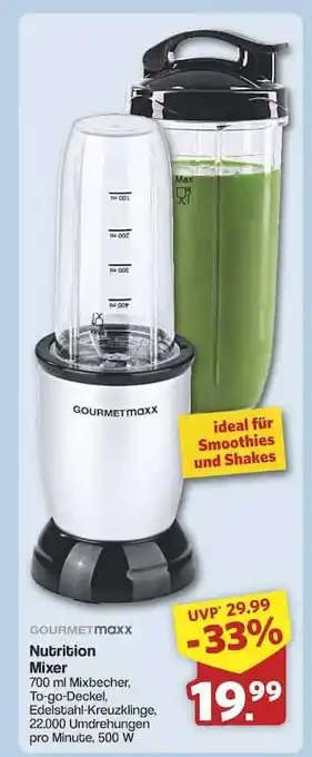 Famila Nord Ost GOURMETmaxx Nutrition Mixer Angebot