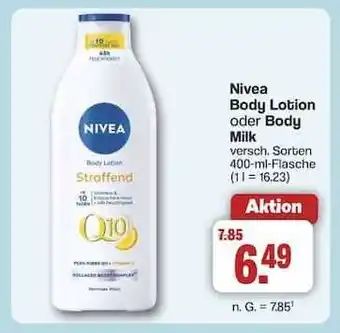 Famila Nord Ost Nivea Body Lotion oder Body Milk Angebot