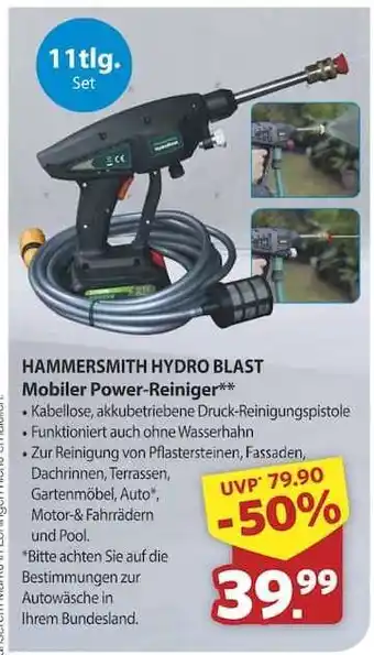Famila Nord Ost HAMMERSMITH HYDRO BLAST Mobiler Power-Reiniger Angebot