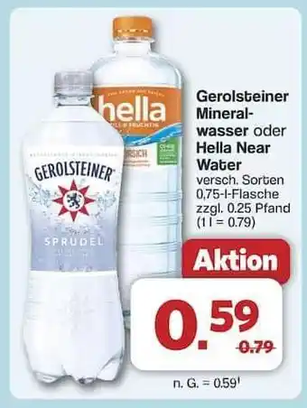 Famila Nord Ost Gerolsteiner Mineralwasser oder Hella Near Water Angebot