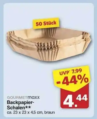 Famila Nord Ost GOURMETmaxx Backpapier-Schalen Angebot