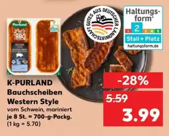 Kaufland K-PURLAND Bauchscheiben Western Style Angebot