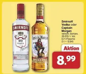 Famila Nord Ost Smirnoff Vodka oder Captain Morgan Angebot