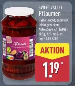 Aldi Nord SWEET VALLEY Pflaumen Angebot