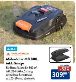 Aldi Nord Mähroboter MB 800, inkl. Garage Angebot