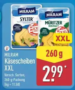 Aldi Nord MILRAM Käsescheiben XXL Angebot