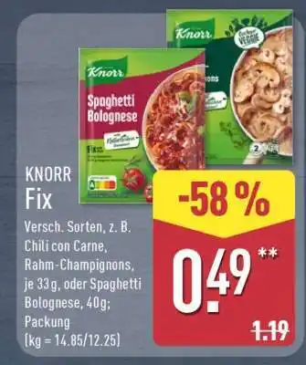 Aldi Nord Knorr Fix Angebot