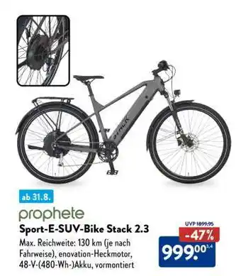 Aldi Süd Sport-E-SUV-Bike Stack 2.3 Angebot