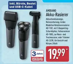 Aldi Nord AMBIANO Akku-Rasierer Angebot