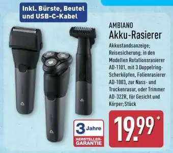 Aldi Nord AMBIANO Akku-Rasierer Angebot
