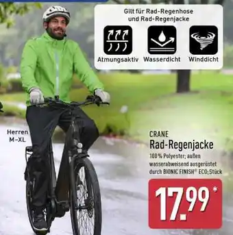 Aldi Nord CRANE Rad-Regenjacke Angebot