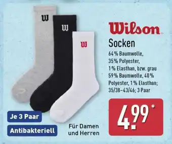 Aldi Nord Wilson Socken Angebot