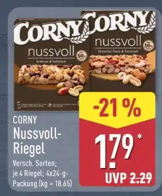 Aldi Nord CORNY Nussvoll-Riegel Angebot